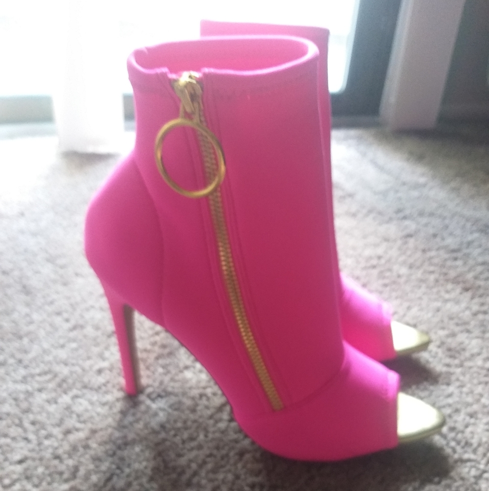 Pink booties